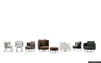 Кресло MINOTTI Torii  фабрика Minotti из Италии