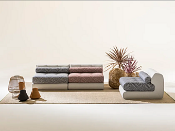 Диван из ткани для сада с мягкой спинкой Liu Jo Living Collection GLAM
