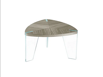 Треугольный кофейный стол из ореха DALE  Sospeso H 613 фабрика DALE из Италии