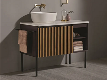 Напольный унитаз с раковиной из дуба с полотенцедержателем Gaia Mobili Garden фабрика GAIA из Италии