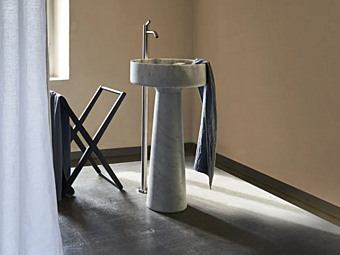 Напольная круглая мраморная раковина AGAPE BJHON 1 фабрика Agape из Италии