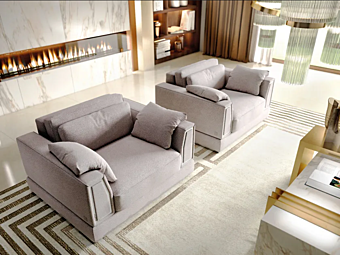 Кресло с подлокотниками из ткани Dante KEOMA фабрика KEOMA из Италии