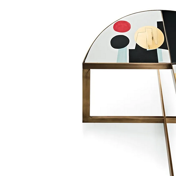 Низкий кофейный столик из дерева с круглой столешницей MARIONI Carousel 02870 фабрика MARIONI из Италии. Фото №2