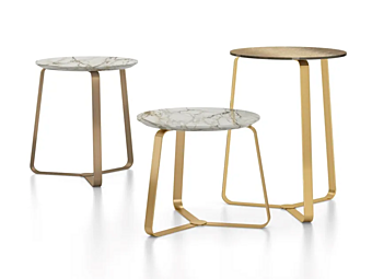 Кофейный столик с круглой мраморной столешницей F.lli ORSENIGO Basket фабрика ORSENIGO из Италии