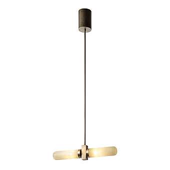 Подвеска из полированной латуни с деталями из натуральной латуни и алебастра ручной работы  SIGMA L2  7303 фабрика SIGMA L2 из Италии