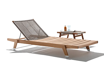 Шезлонг из ироко с мягкой спинкой FLEXFORM Hora Sexta Шезлонг из ироко с мягкой спинкой FLEXFORM Hora Sexta фабрика FLEXFORM из Италии