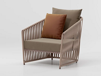 Кресло с подлокотниками из обитой ткани KETTAL Bitta Lounge 7L100-40A-00 фабрика KETTAL из Италии