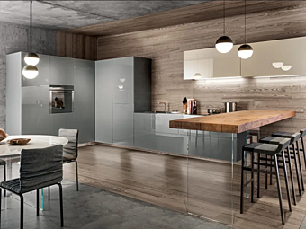 Кухня с островом из материалов LAGO 36E8 Кухня с островом из материалов LAGO 36E8 фабрика LAGO из Италии