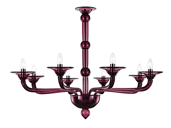 Люстра из муранского стекла ручной работы MULTIFORME TOBIA L0347-8-M2 фабрика MULTIFORME из Италии