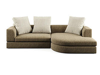 Диван с мягкой спинкой и шезлонгом из тканиI Liu Jo Living Collection PIX
