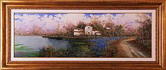 Картина Italy art. AG4 Esposito Дом у озера