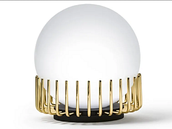 Настольная лампа из металла и опалового стекла Lucy Black Tie LUC30 фабрика Black Tie из Италии