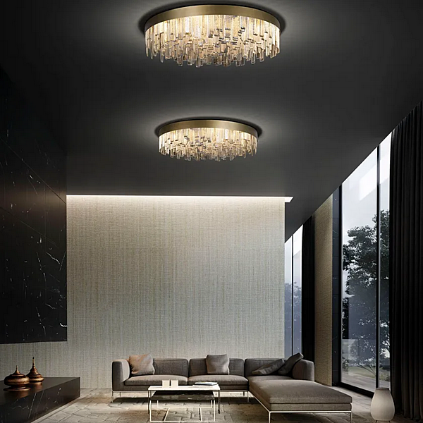 LED потолочная лампа из стекла COSMOPOLITAN MULTIFORME PL7505-130x30-C фабрика MULTIFORME из Италии. Фото №2