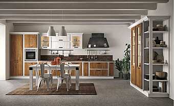 Деревянная кухня с ручками LUBE CUCINE Rebecca 7 фабрика LUBE CUCINE из Италии