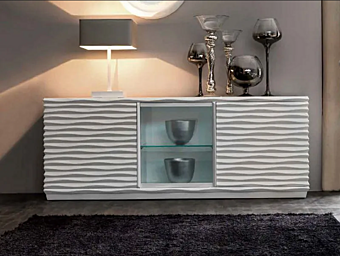 Сторонний шкаф с дверцами из эбенового дерева CORTEZARI Ebon 455 фабрика CORTE ZARI из Италии