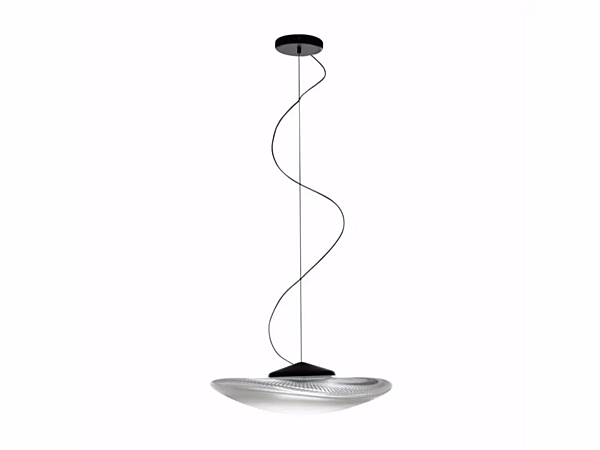 Подвесная лампа из blown glass с LED подсветкой Fabbian Loop фабрика Fabbian из Италии. Фото №1