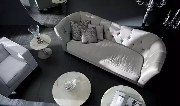 Кофейный столик круглой формы из мрамора OPERA CONTEMPORARY Ludmilla 45002 фабрика OPERA CONTEMPORARY из Италии. Фото №5