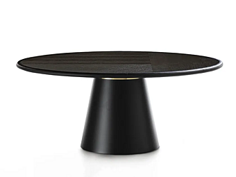 Круглый стол из кожи с обитой панелью ENRICO PELLIZZONI Loop фабрика ENRICO  PELLIZZONI из Италии