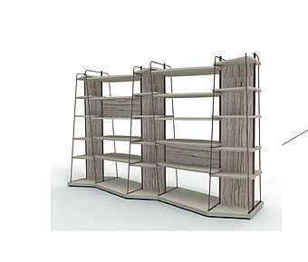 Книжный шкаф с металлической конструкцией BIZZOTTO ITALIA Hanami LI047A фабрика Bizzotto Italia из Италии