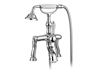 Наружный смеситель для ванны с двумя отверстиями из стали Gaia Mobili Phoenix фабрика GAIA из Италии