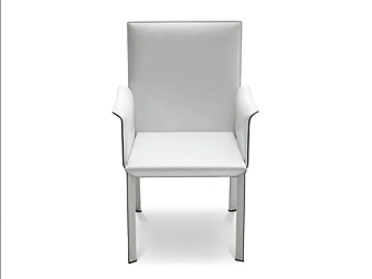 Кресло с подлокотниками из кожи с отделкой i 4 Mariani Marlene фабрика i 4 Mariani из Италии