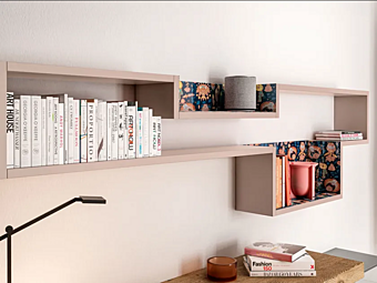 Секционный детский книжный шкаф из дерева LAGO  Young Lagolinea 1266 фабрика LAGO из Италии