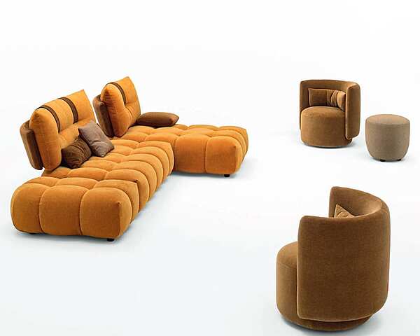 Шезлонг с мягкой спинкой из ткани AERRE ITALIA Shinobi SHINOB   M01F0 фабрика AERRE ITALIA из Италии. Фото №3