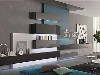 Секционная деревянная стенка для хранения MISURAEMME Tao фабрика MisuraEmme из Италии