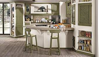 Кухня с ручками из материала LUBE CUCINE Anita VERDE ANTICO Кухня с ручками из материала LUBE CUCINE Anita VERDE ANTICO фабрика LUBE CUCINE из Италии