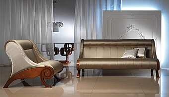 Кресло с обитой спинкой из зебрано CARPANELLI Glamour PO21 фабрика CARPANELLI из Италии