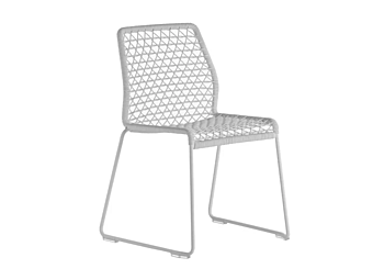 Садовой стул с мягкой спинкой из морского каната POTOCCO Vela 698 фабрика POTOCCO из Италии