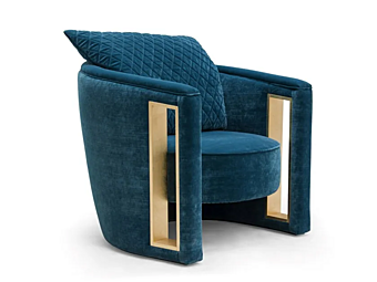 Кресло с подлокотниками из бархата FORMITALIA Rachele фабрика FORMITALIA из Италии