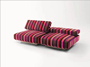 Модульное бархатное кресло с мягкой спинкой PAOLA LENTI Agio B126AA