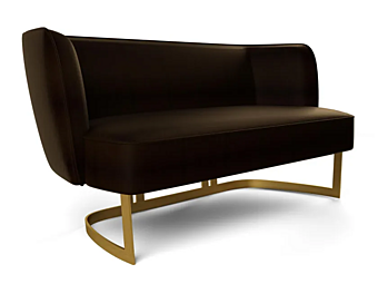 Диван с обитой спинкой из ткани MARIONI JOAN на два места 02707