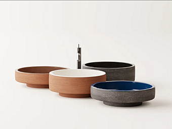 Круглая раковина для столешницы из керамики AGAPE Cenote фабрика Agape из Италии