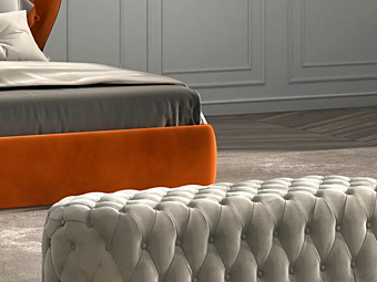 Прямоугольный пуф с обивкой из ткани CASA +39 FLY C22605 фабрика CASA +39 из Италии