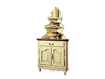 Угловой буфет из массива дерева с дверцами и ящиками Interiors Italia PR221 фабрика Interiors Italia из Италии