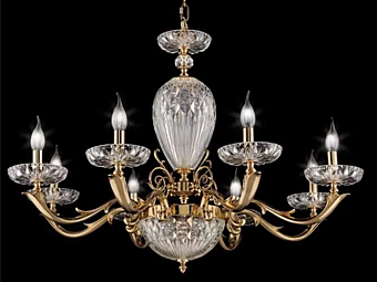 Подвесная люстра из кристаллов с 8 лампами Euroluce Lampadari Diamond L8 фабрика EUROLUCE LAMPADARi из Италии