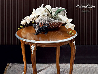 Кофейный столик круглой формы из массива дерева MODENESE GASTONE 12631 фабрика MODENESE GASTONE из Италии