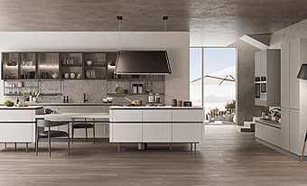 Кухня с островом из дерева LUBE CUCINE Flavour 8 фабрика LUBE CUCINE из Италии