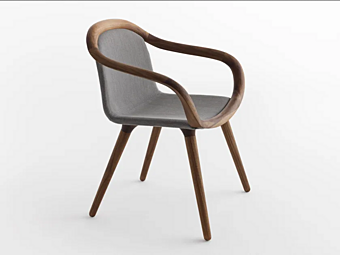 Кресло с подлокотниками из массива дерева Ginevra Casamania & Horm фабрика Casamania & HORM из Италии