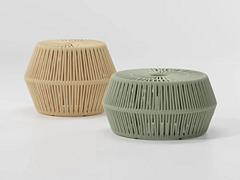 Круглый садовый пуф из ткани Zigzag KETTAL KS5701600 Круглый садовый пуф из ткани Zigzag KETTAL KS5701600 фабрика KETTAL из Италии
