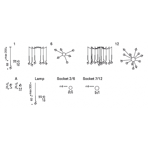 Люстра CATTELAN ITALIA Oriano Favaretto  SUNSET фабрика CATTELAN ITALIA из Италии. Фото №8