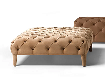 Пуф из ткани с мягкой спинкой CTS SALOTTI Elliot фабрика CTS SALOTTI из Италии