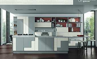Кухня с островом из материалов LUBE CUCINE Creativa 08