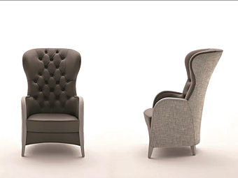 Кресло с обитой спинкой из ткани Bette Martini Interiors