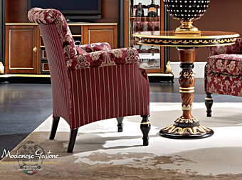 Кресло с подлокотниками из ткани MODENESE GASTONE 13434 фабрика MODENESE GASTONE из Италии