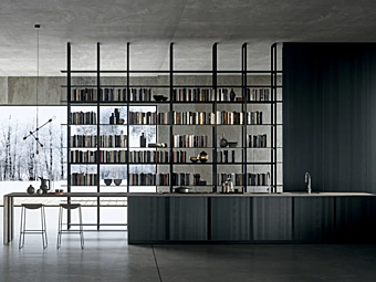 Кухня из керамогранита с островом MODULNOVA LINEAR фабрика Modulnova из Италии