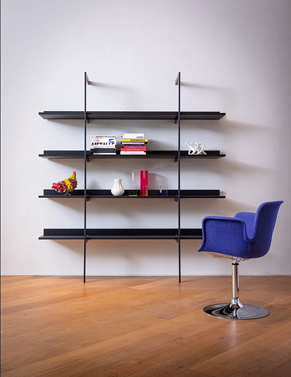 Настенная книжная полка из дерева Cappellini Aliante ALI2O фабрика Cappellini из Италии. Фото №2