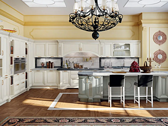 Кухня с островом из материала LUBE CUCINE Pantheon 4 фабрика LUBE CUCINE из Италии